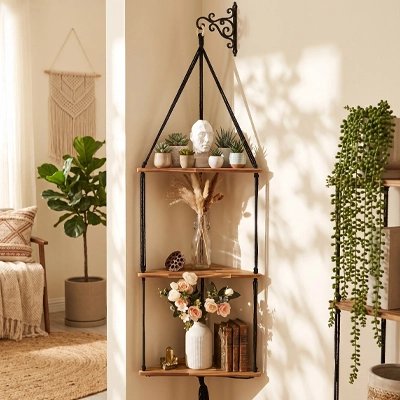 Etagere angle murale décorative