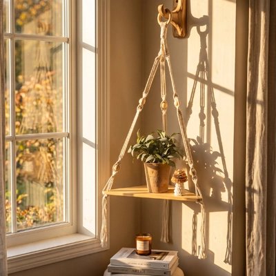 Etagere angle murale esthetique