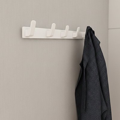 Patère porte manteau blanc