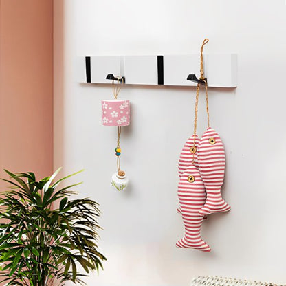 Porte manteau bois blanc décoratif