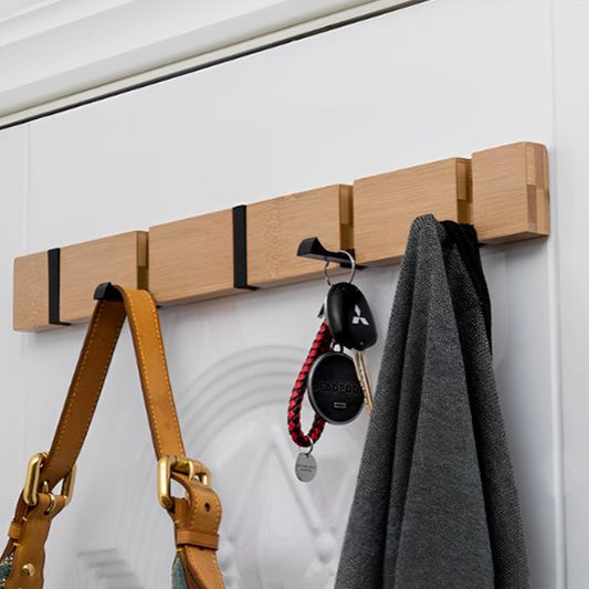 Porte manteau bois marron clair minimaliste
