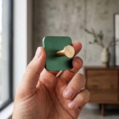 Porte manteau bois vert 