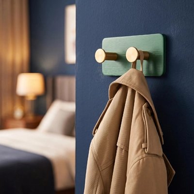 Porte manteau bois vert