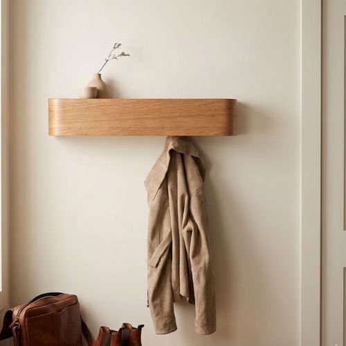 Porte manteau mural bois très beau et minimaliste